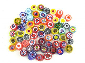 25 Gram Bags of millefiori mosaic beads