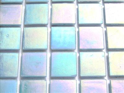 225 Tile Pack Iridescent Mosaic Tiles Tessera Tesserae 20mm Powder Blue 