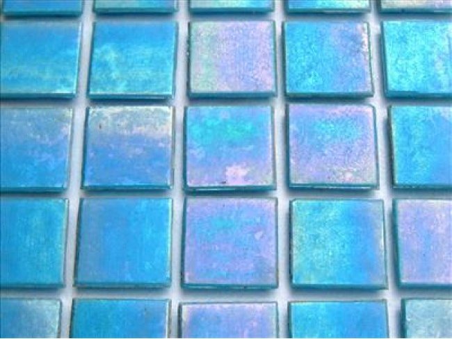 225 Full Sheet Dark Blue Iridescent 20mm Mosaic Tiles