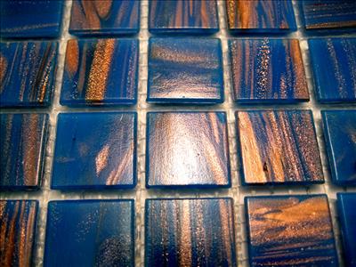 75 Tile Sheet Beautiful Golden Deep Forest Gold Dust 20mm Mosaic Tiles 