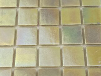 225 Full Sheet Cream Iridescent 20mm Mosaic Tiles