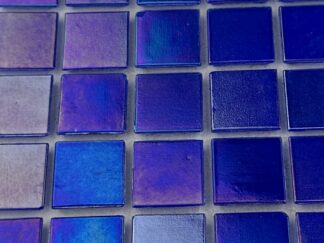 225 Full Sheet Dark Blue Iridescent 20mm Mosaic Tiles