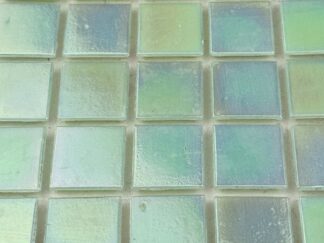 225 Full Sheet Lime Iridescent 20mm Mosaic Tiles