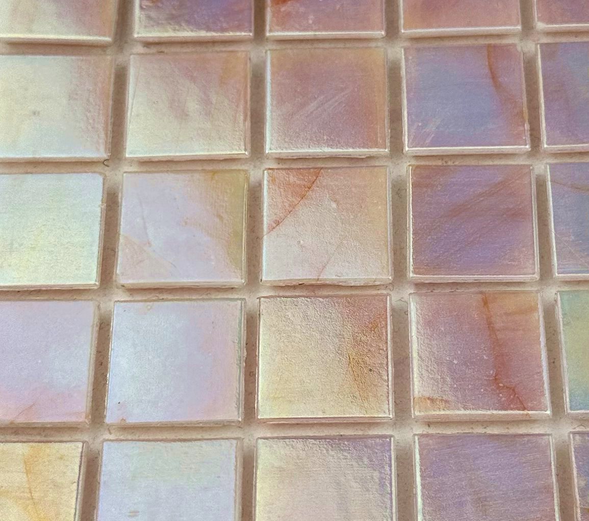 25 Sheet Peach Iridescent 20mm Mosaic Tiles