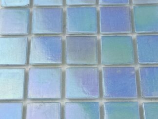 25 Sheet Powder Blue Iridescent 20mm Mosaic Tiles