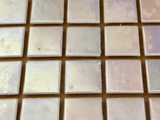 225 Full Sheet Rosy White Iridescent 20mm Mosaic Tiles
