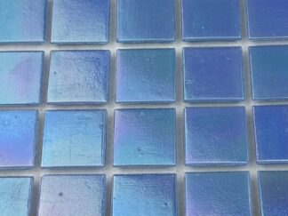 25 Sheet Sky Blue Iridescent 20mm Mosaic Tiles