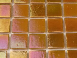 225 Full Sheet Sun Yellow Iridescent 20mm Mosaic Tiles