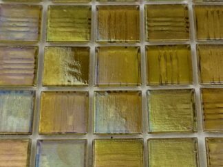 75 Sheet Transparent Gold Iridescent 20mm Mosaic Tiles
