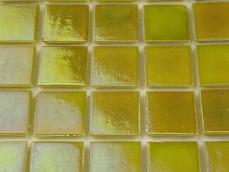 225 Full Sheet Yellow Iridescent 20mm Mosaic Tiles